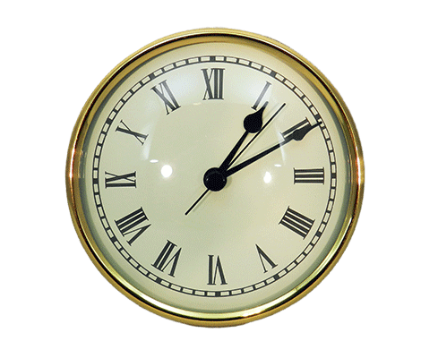 Clock Inserts, 4-1/4" (108mm) Premium Brass, Ivory Roman Fitups - Shop & Safety | Universal Wood Finish - Bear Woods Supply