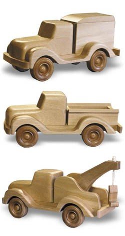 Cole's Trucks Woodworking Plan (Approx. 11") - Wood Craft | Toys & Joys Patterns - Bear Woods Supply