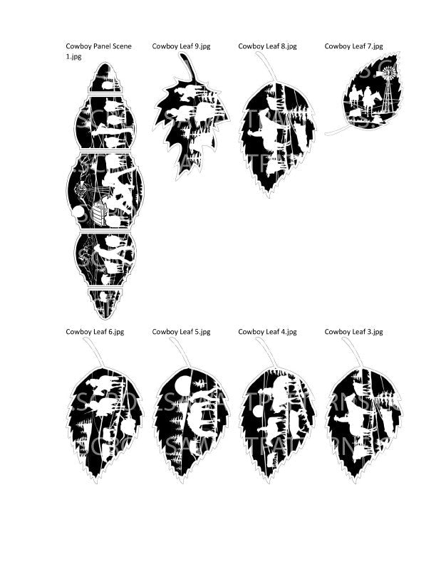 Cowboy Patterns Package -37- Scroll Saw Cowboy Patterns By Jason Henry - Scroll Saw | Scroll Saw Patterns - Bear Woods Supply