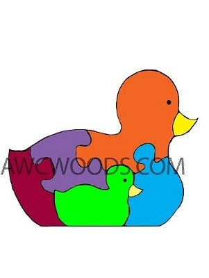 Ducks Scroll Saw Puzzle Pattern by Mike Holden - Wood Craft | Toys & Joys Patterns - Bear Woods Supply