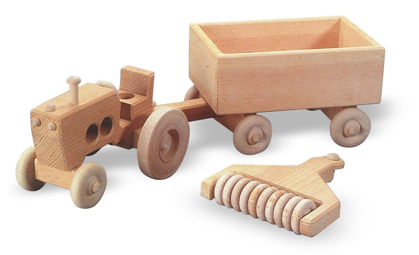 Farm Hands Tractor and Trailer Woodworking Pattern - Wood Craft | Toys & Joys Patterns - Bear Woods Supply