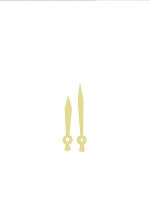 FREE Clock Hands 2-5/8", Brass Style - Clock Parts | Pendulums & Bobs - Bear Woods Supply