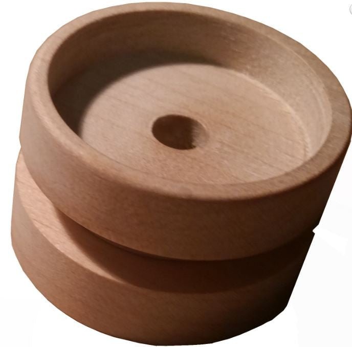 Half Track Roller Wheel (1-1/2" Dia, 1" Thick, 1/4" Hole Size) - Wood Craft | Toy Wheels - Bear Woods Supply
