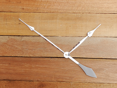 High Torque Clock Hands - 10" Silver Spade Style - Clock Parts | Pendulums & Bobs - Bear Woods Supply