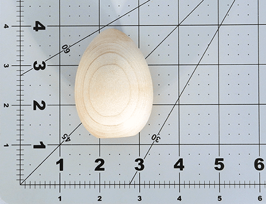 Large Wooden Egg 1-3/4" by 2-1/2" - Wood Craft | Wood Shapes & Cutouts - Bear Woods Supply