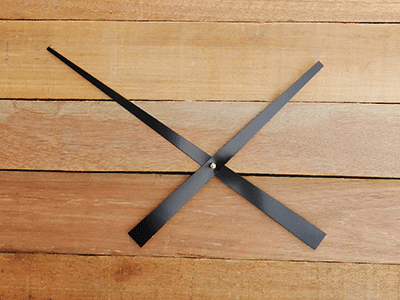 Longer Clock Hands - 10" Tapered Style Black - Clock Parts | Pendulums & Bobs - Bear Woods Supply