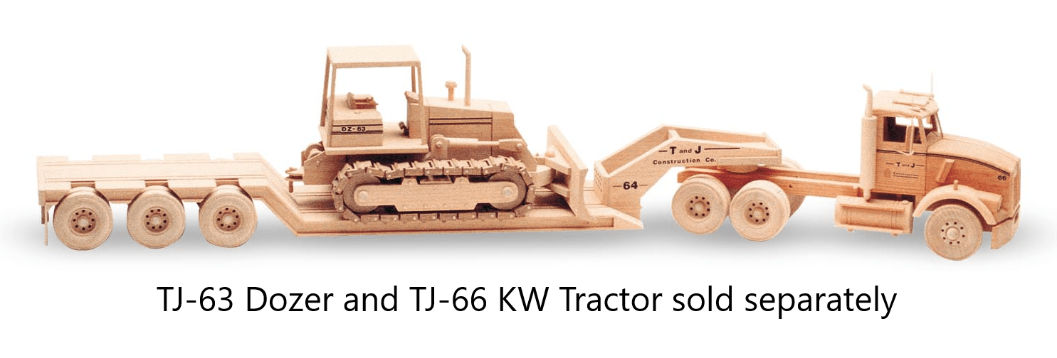 Low-Boy Trailer 36" (Woodworking Plan) - Wood Craft | Toys & Joys Patterns - Bear Woods Supply