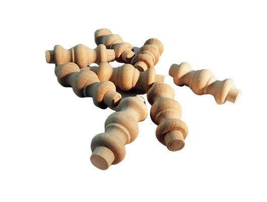 Maple Wooden Gallery Spindles 2in x 3/4in (Per 25) - Wood Parts | Hardwood Spindles - Bear Woods Supply