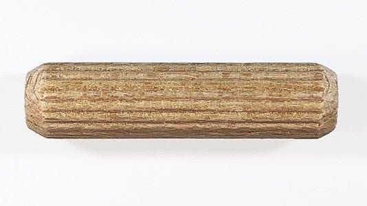 Multi-groove Birch Dowel Pins 5/16" by 1" Fluted Dowels (Case of 23,000 Special Order Only) - Wood Parts | Dowel Pins - Bear Woods Supply