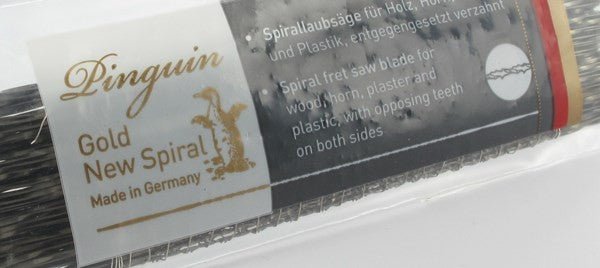 Niqua New Spiral Gold Scroll Saw Blade 5 (.015" x .050" x 27TPI) (Pk/12) - Scroll Saw | Scroll Saw Blades - Bear Woods Supply