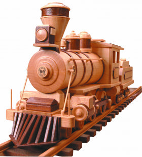 Old 99 Locomotive and Tender Woodworking Pattern (Approx. 28") - Wood Craft | Toys & Joys Patterns - Bear Woods Supply