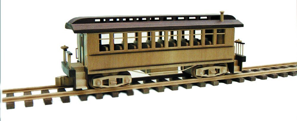 Passenger Car Woodworking Pattern(Approx. 20") - Wood Craft | Toys & Joys Patterns - Bear Woods Supply