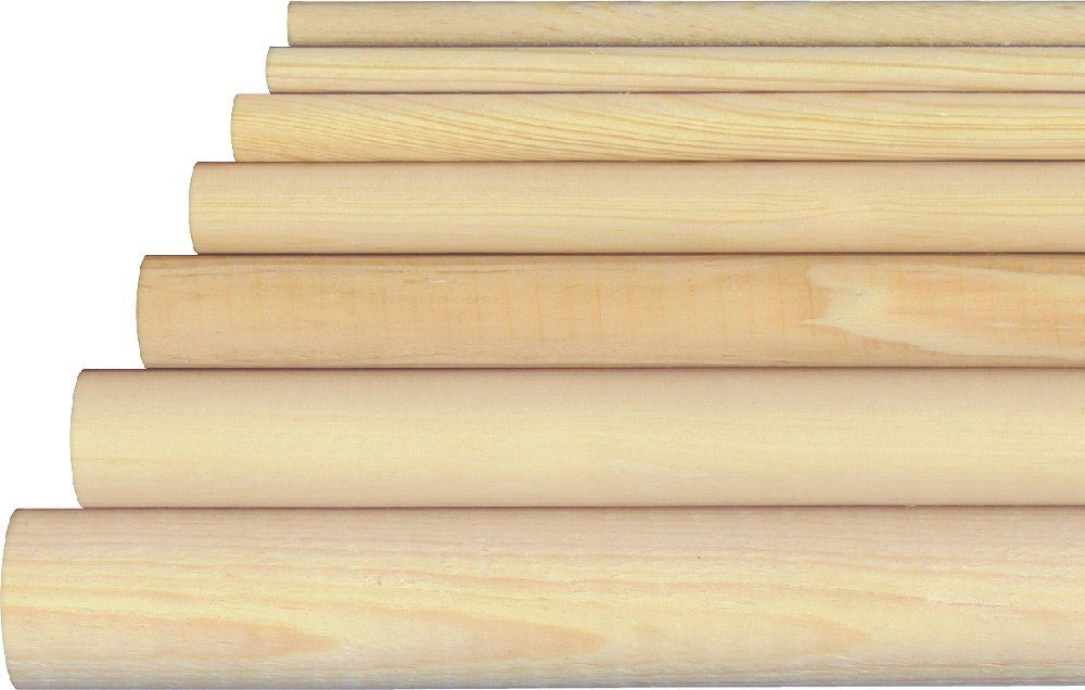 Pine Wood Dowel 7/8" x 36" (Per 100) - Wood Parts | Dowel Rods - Bear Woods Supply