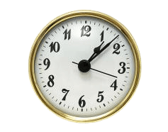 PREMIUM 2-3/4" White Arabic Clock Insert - Real Brass Bezel - Clock Parts | Clock Inserts - Bear Woods Supply