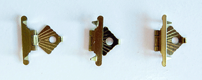 Prong Hasp and Catch Hinges Brass Plated 7/8" by 3/4" (Use 3 screws) CLOSEOUT - Hang & Hardware | Box and Cabinet Hinges - Bear Woods Supply