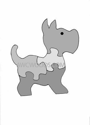 Scotty Dog Puzzle Scroll Saw Pattern by Mike Holden - Wood Craft | Toys & Joys Patterns - Bear Woods Supply
