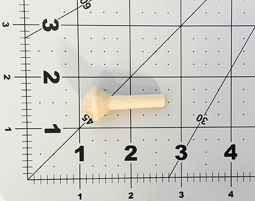 Smokestack 5/8" X 1-1/2" (1/4" Dia. Tenon) - Wood Craft | Wood Shapes & Cutouts - Bear Woods Supply