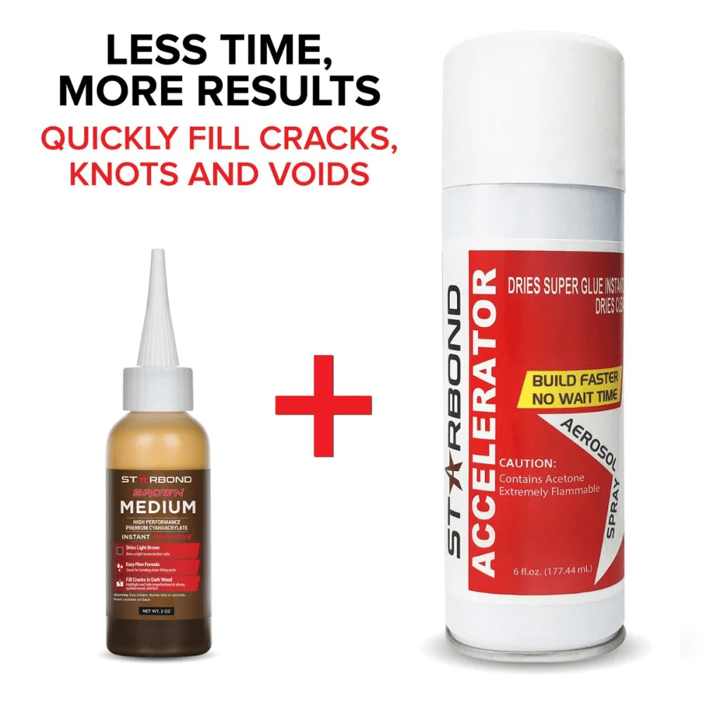 Starbond Colored Medium Glue + Accelerator Kits - Shop & Safety | Wood Glue & Adhesives - Bear Woods Supply