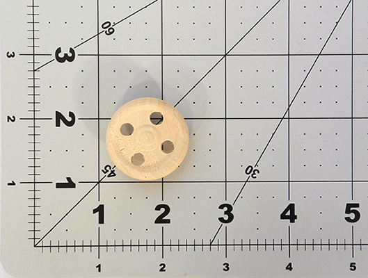 Steering Wheel 1-1/4" x 7/16" with 3/16" hole - Maple - Wood Parts | Dowel Rods - Bear Woods Supply