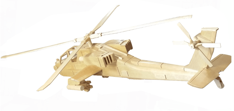 The Apache Attack Helicopter Plan (Approx. 22") (Woodworking Plan) - Wood Craft | Toys & Joys Patterns - Bear Woods Supply