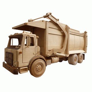 The Garbage Truck Wooden Toy Pattern (22") - Wood Craft | Toys & Joys Patterns - Bear Woods Supply