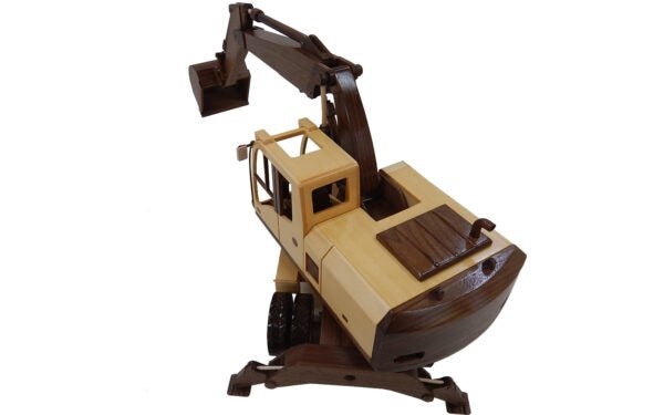 The Wheeled Excavator (Woodworking Pattern) - Wood Craft | Toys & Joys Patterns - Bear Woods Supply