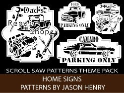 Vehicle Signs-8 Scroll Saw Vehicle Sign Patterns By Jason Henry - Scroll Saw | Scroll Saw Patterns - Bear Woods Supply