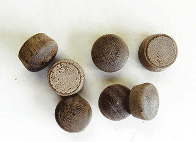 WALNUT - Round Head Wood Plugs with Tapered Sides (1/4" Diameter) - Per 5000 Wood Plugs - Wood Parts | Hole Plugs & Buttons - Bear Woods Supply