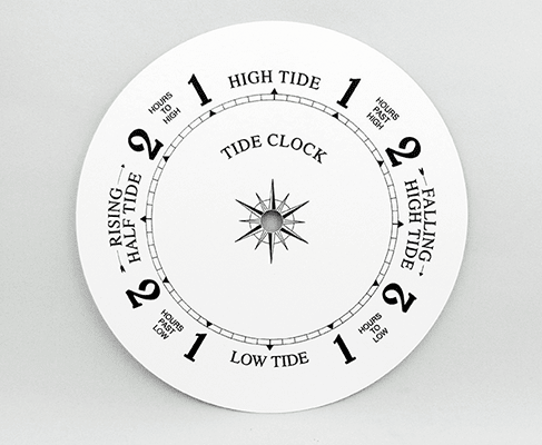 White Tide Clock Dial (8") - Clock Parts | Tide Clock Movements & Weather Instruments - Bear Woods Supply