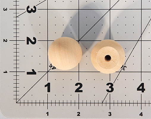 Wood Ball Knob 1 inch (.190" Hole) (Per Bag of 25) - Wood Parts | Ball Knobs - Bear Woods Supply
