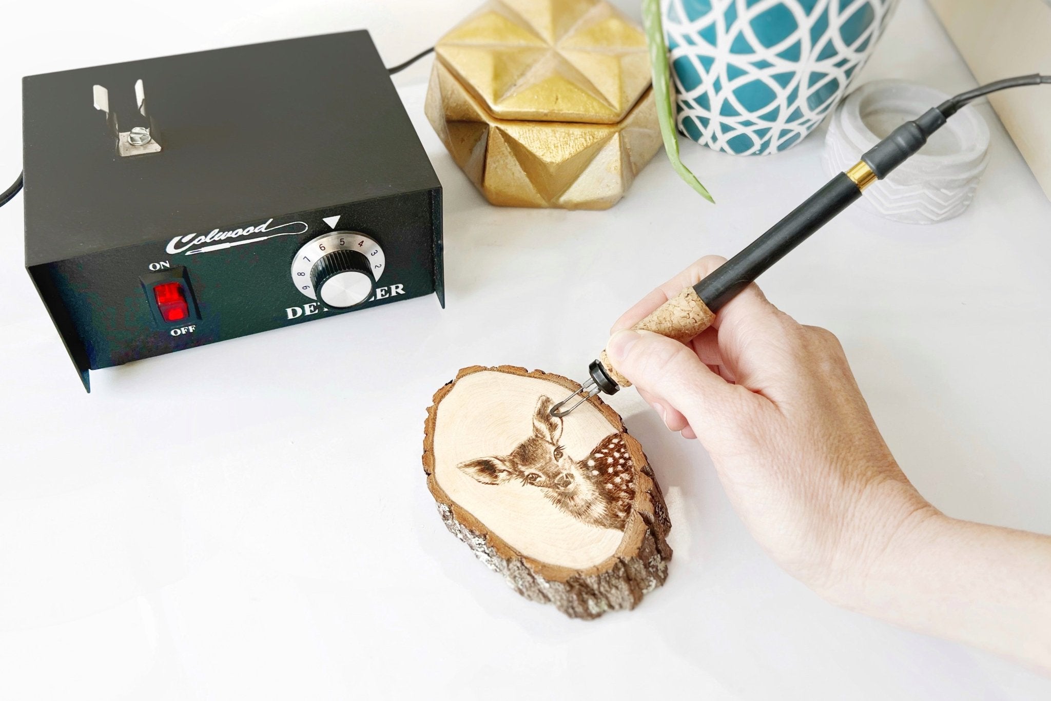 Wood Burning Deluxe Starter Kit with 9 Removable Tips by Colwood USA - Pyrography | Wood Burners & Kits - Bear Woods Supply