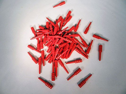 Wood Cribbage Peg 1/4" x 1-1/4" - Red (20 Pack)) - Wood Craft | Toy Parts & Patterns - Bear Woods Supply