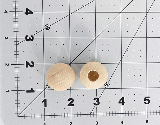 Wood Dowel Cap 1" (For 3/8" Dowel) (Per 25) - Wood Parts | Dowel Caps - Bear Woods Supply
