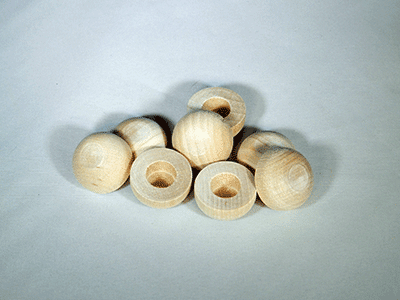 Wood Toy Wheel Axle Cap (Hubcap) 3/4" x 3/8" (3/8" HOLE) (Per 25) - Wood Craft | Toy Wheels - Bear Woods Supply