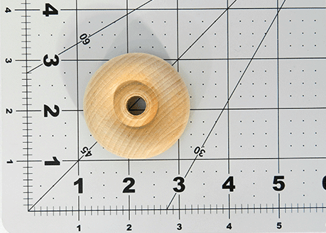 Wood Toy Wheels, 2" by 5/8" (3/8" Hole) (Per 25 wood toy wheels) - Wood Craft | Toy Wheels - Bear Woods Supply