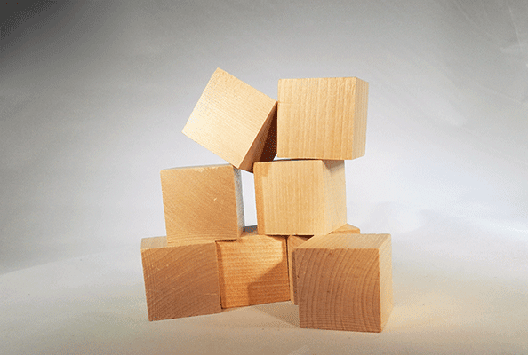 Wooden 1-1/2" Cubes - Wood Craft | Wood Shapes & Cutouts - Bear Woods Supply