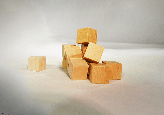 Wooden 1/2 inch Cubes (Per Bag of 25) - Wood Craft | Wood Shapes & Cutouts - Bear Woods Supply