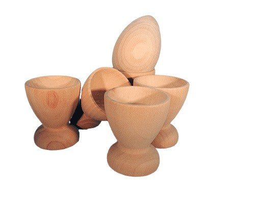 Wooden Egg Cup 1-3/4" by 2-1/8" - Wood Craft | Wood Shapes & Cutouts - Bear Woods Supply