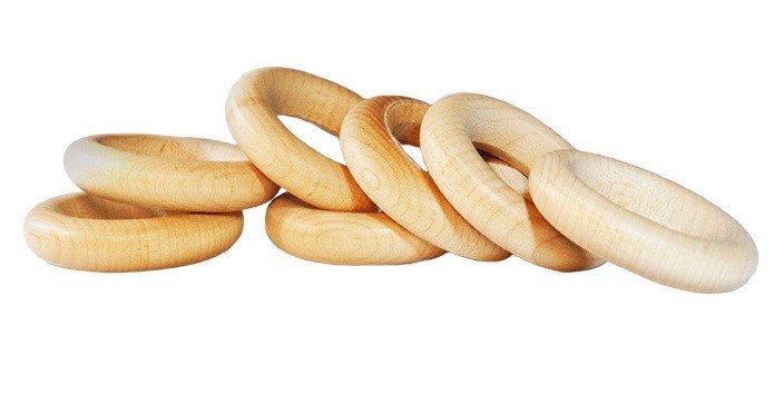 Wooden Rings, 1-3/4" Made of Maple in USA - Wood Craft | Wood Rings - Bear Woods Supply