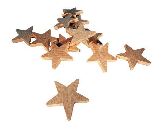 Wooden Star cut-out 2 inch by 1/4 inch - Wood Craft | Wood Shapes & Cutouts - Bear Woods Supply
