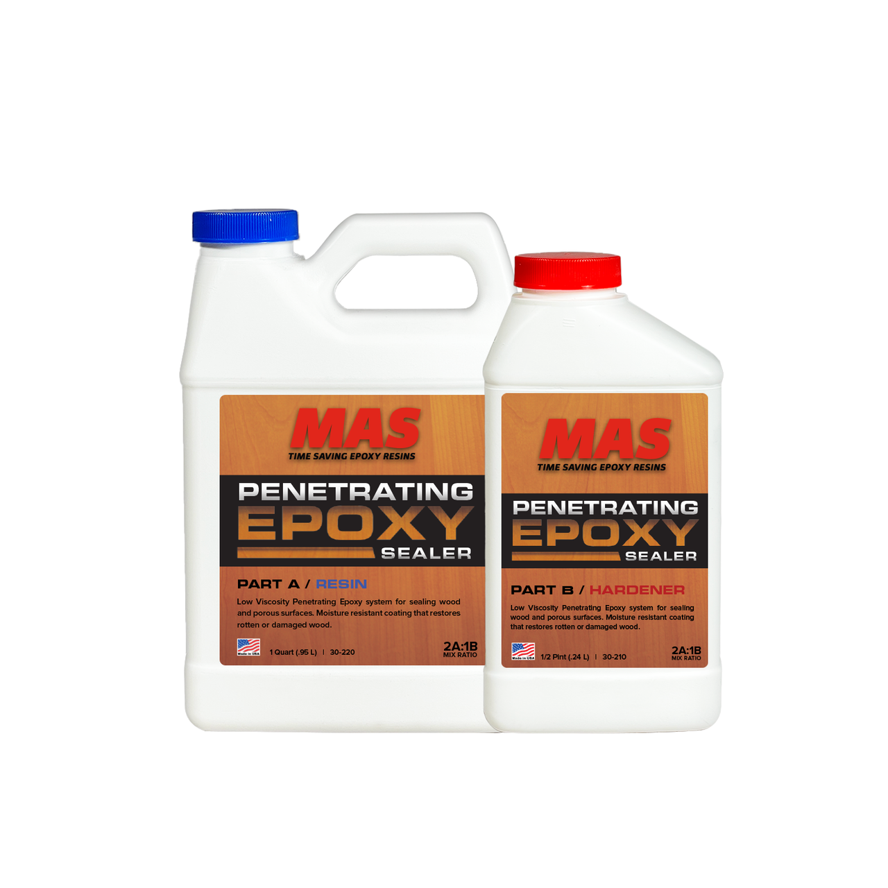 Penetrating Epoxy Resin Wood Hardener & Sealer (1 Pint)