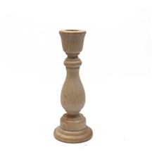 6-3/4 inch wooden candlestick