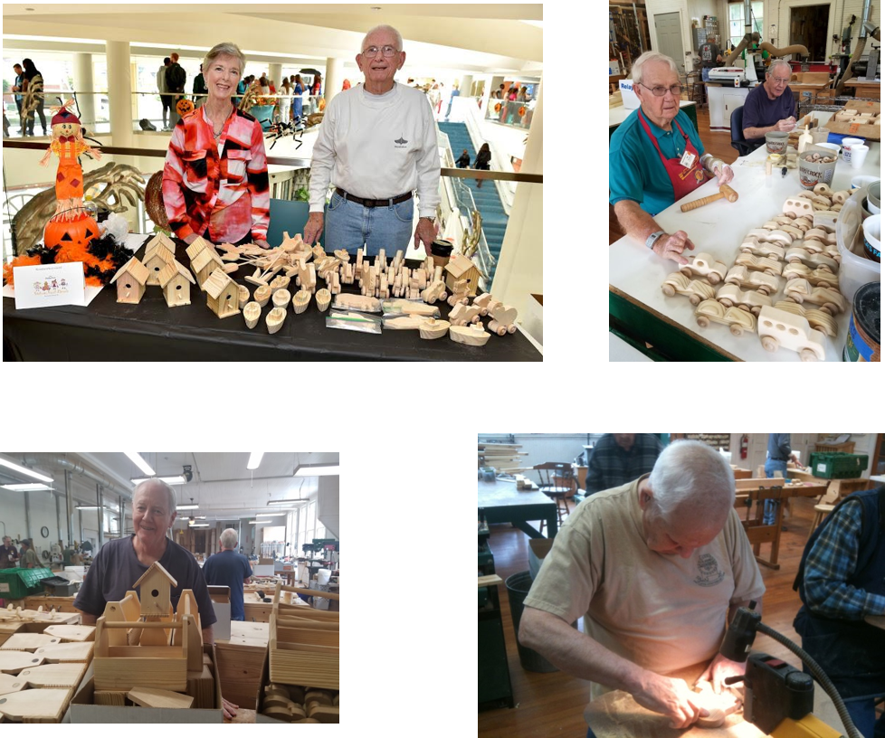 Alabama Woodworkers guild making toys