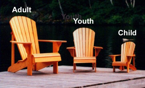 child size adirondack chair plan - downloadable