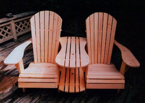 size adirondack chair settee kit plan standard size adirondack 