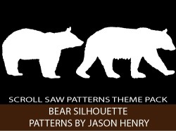 Bears Silhouettes Scroll Saw Pattern Booklet by Jason Henry