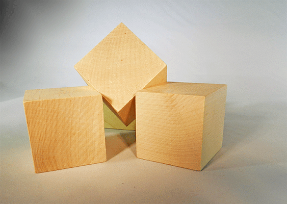 Wooden blocks 1-3/4 inch wood Cubes