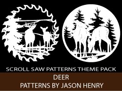 Deer Theme Scroll Saw Patterns Pack by Jason Henry