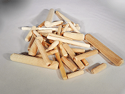 Wooden Dowel Pins 36pcs 6x20mm Fluted Beveled Ends Wood Dowel Pegs