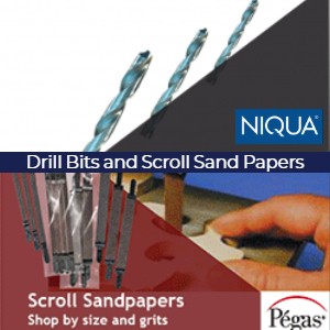 Scroll Saw Drill Bits and Sandpapers